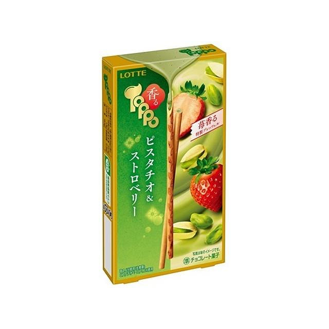 LOTTE Cookie Sticks Pistachio Strawberry Flavor 2p 1 each