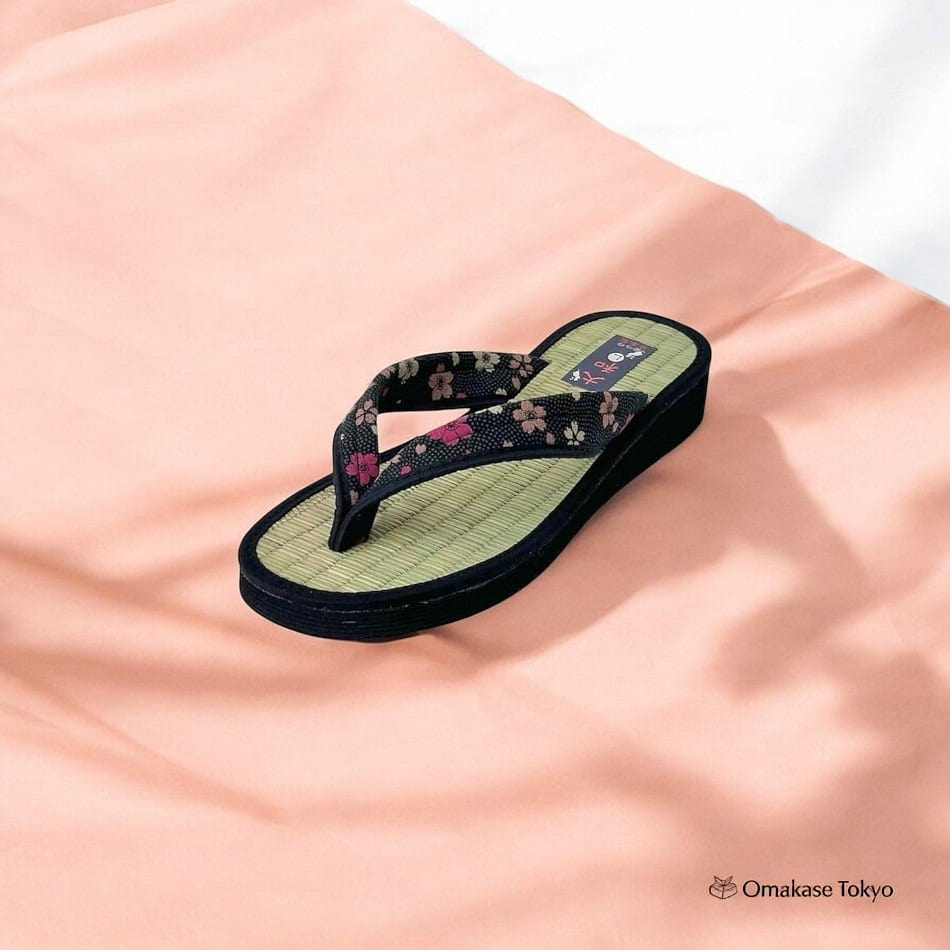 Daimyo Shokai Tatami Folding Sandals 3604 Black M 200 g