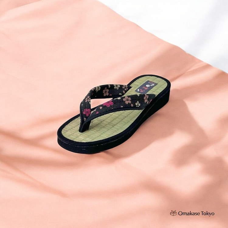 Daimyo Shokai Tatami Folding Sandals 3604 Black M 200 g