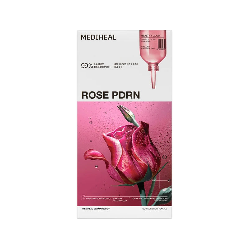 韓國MEDIHEAL玫瑰PDRN精華面膜亮澤10片 1 份