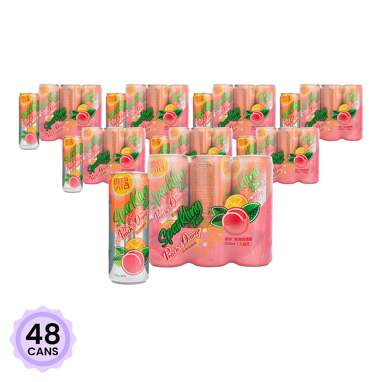 Vita Sparkling Peach Orange Tea Drink 310 ml*48 cans