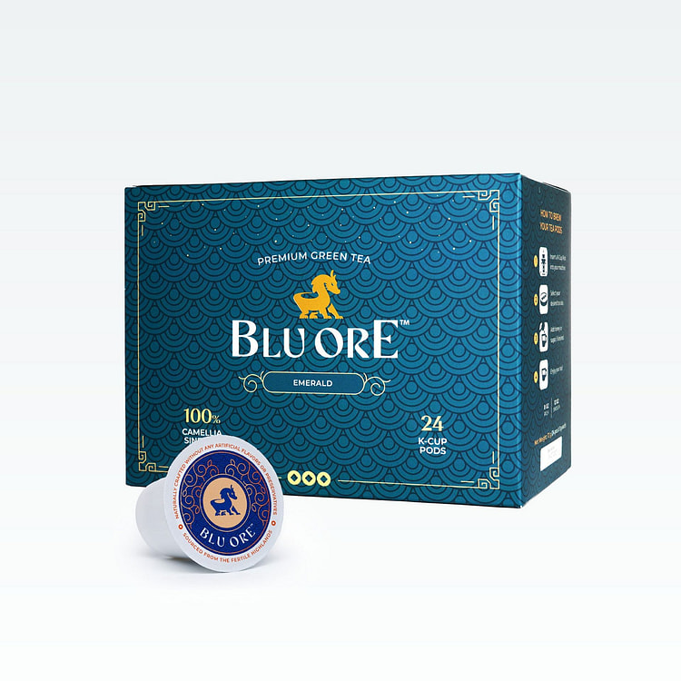 Blu Ore Emerald Peppermint Green Tea K-cups 24ct. 1 box*24 counts
