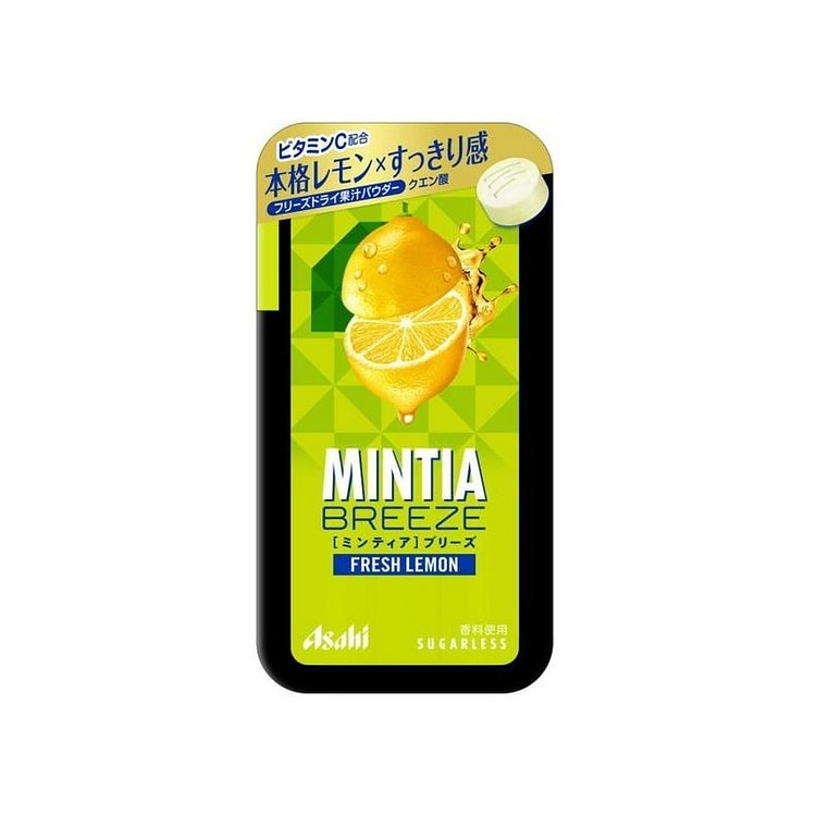 Asahi朝日 MINTIA BREEZE清凉感 大颗粒 柠檬薄荷糖 30粒