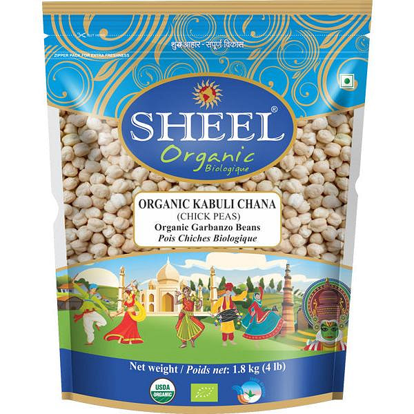 Organic Kabuli Chana / Chick Peas - 4 Lb (1.8 kg)