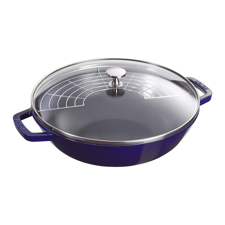 STAUB 铸铁炒锅 4.5 夸脱/深蓝色