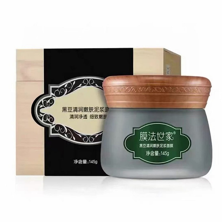 膜法世家黑豆锁水清润嫩肤泥浆面膜145g/瓶 1 瓶