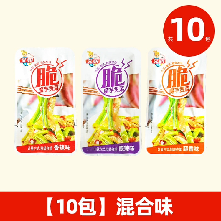 Ready-to-eat konjac tribute vegetables spicy, spicy, sour, spicy, garlic an
