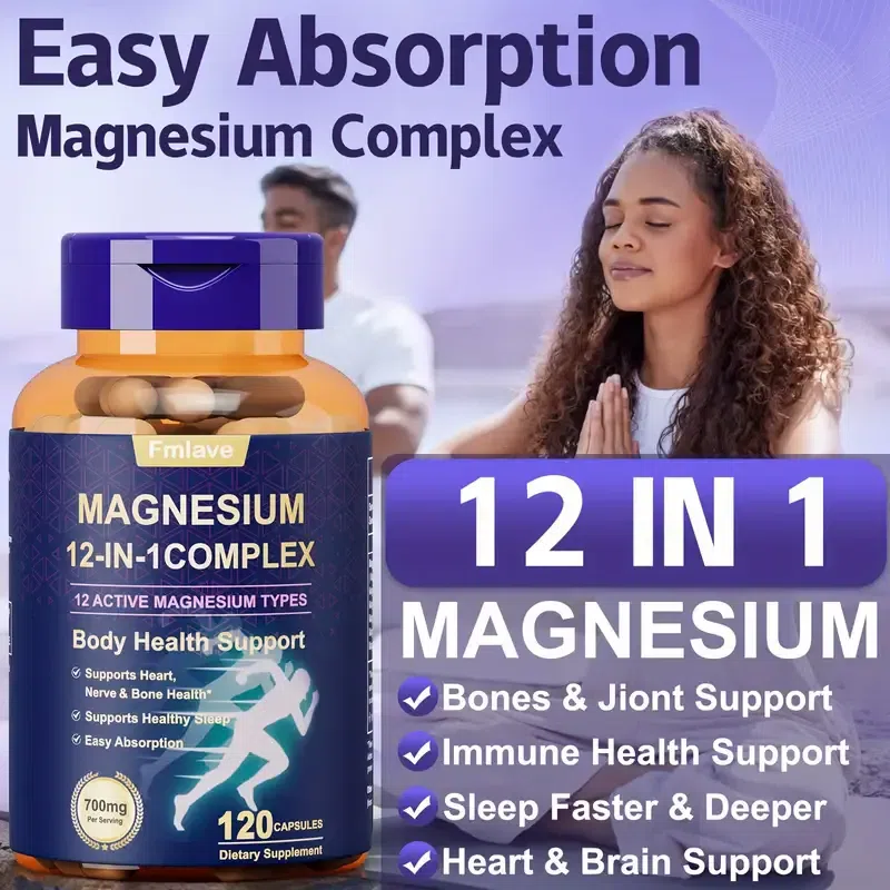 Fmlave 12-in-1 Magnesium 700mg, 120 Caps 120 count