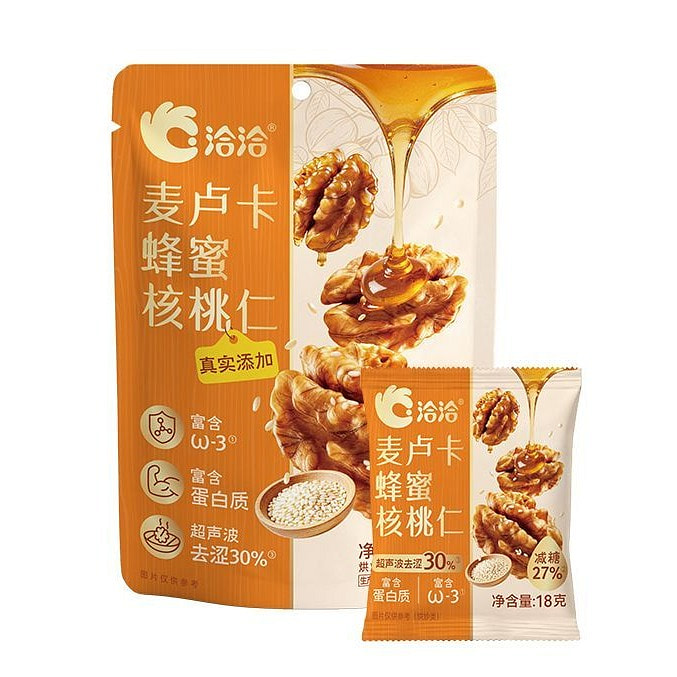 洽洽麦卢卡蜂蜜核桃仁减糖香脆坚果零食108g 108 克