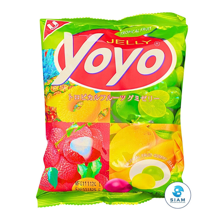 YoYo Gummy Jelly,Tropical Fruit Flavor, Thai Snack