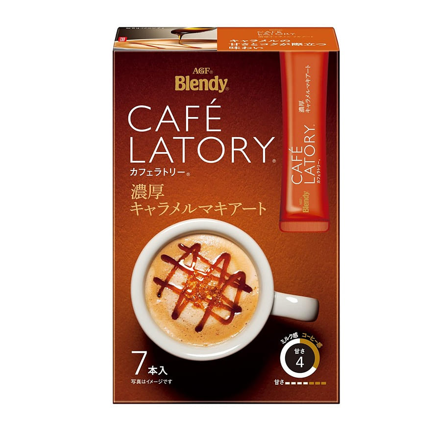 AGF Cafe Latory Caramel Macchiato Cafe 7pcs/ 1 box