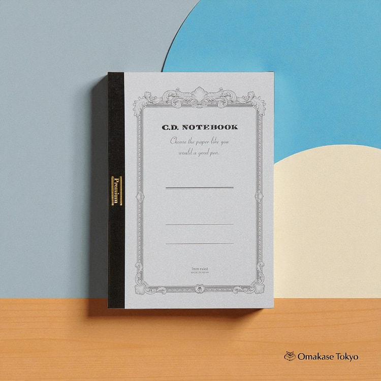 Apica Premium CD Notebook-A5 Ruled Silver Cover 290 g