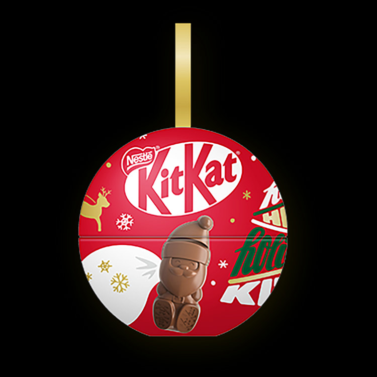 【日本直送】日本雀巢KitKat2024圣诞节限定 圣诞老人造型巧克力 装饰罐 5个入