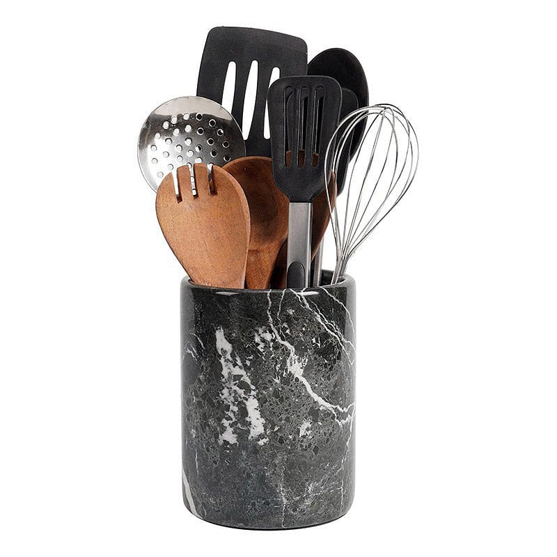 Radicaln Marble Utensil Holder 6.5 Inches Black 1 count