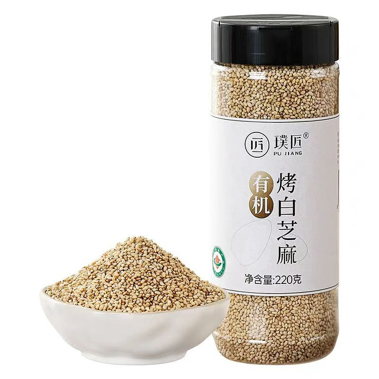 璞匠有机烤白芝麻 即食烘培熟芝麻粒