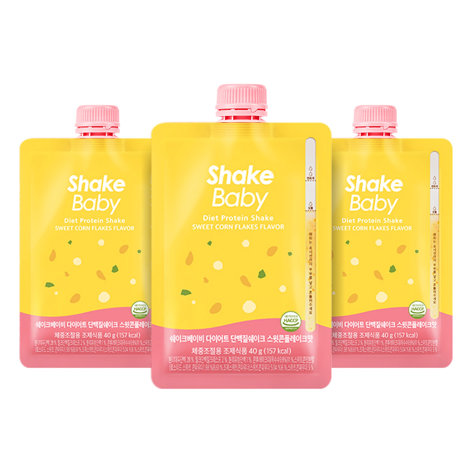 Korea Shake Baby Diet Meal Replacement Travel ShakeSweet Corn Flakes 40gX3pcs 3 count