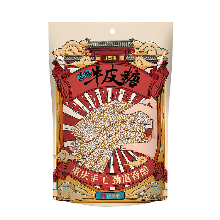 陈建平芝麻牛皮糖软糖零食400g*1袋
