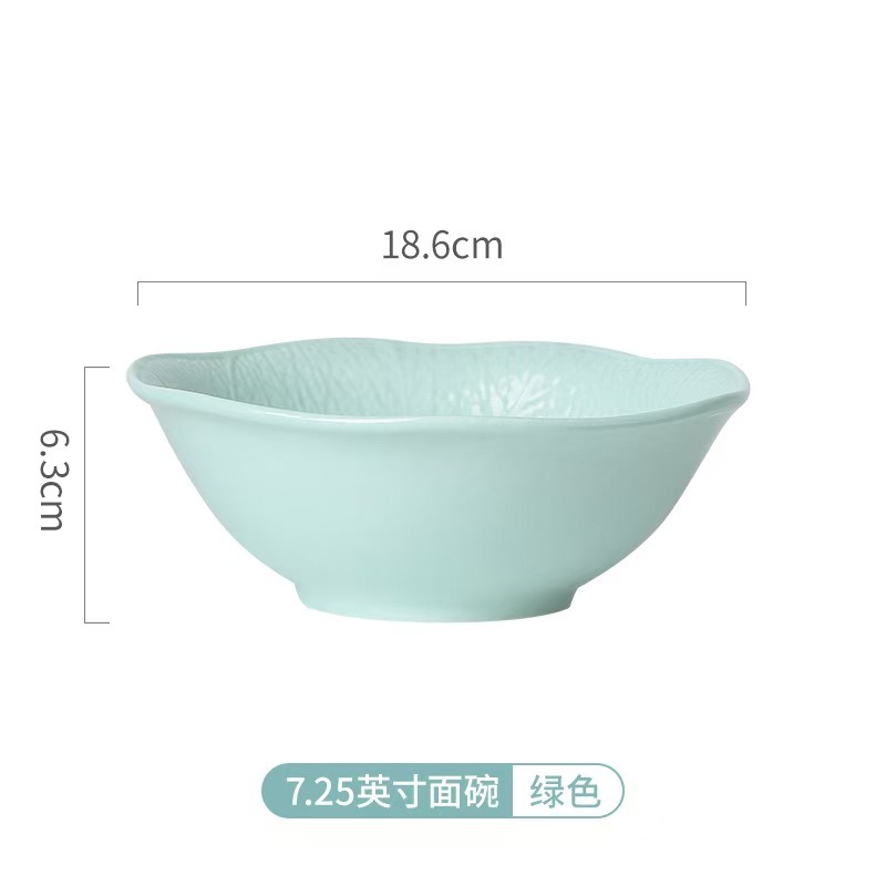 Songfa Ceramic Bowl Tableware 7.25-inch Bowl,White 1 count