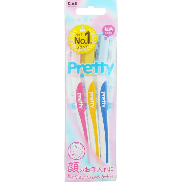 KAI贝印 Pretty L面部剃须刀3个装