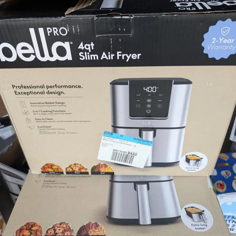 bella PRO – 4-qt. Touchscreen Slim Air Fryer-SILVE 1 each