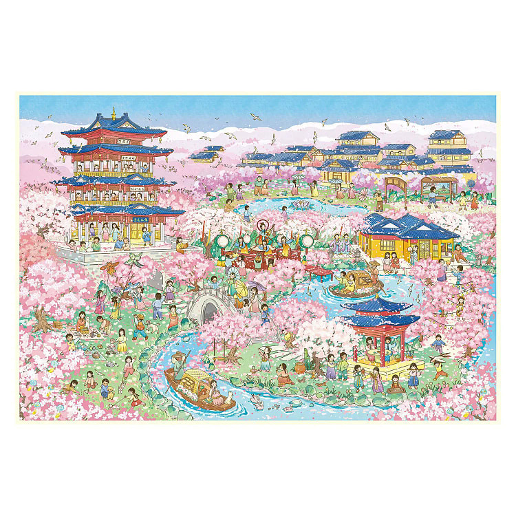古风造景贴纸超大号 50cm*29cm-春日来信 1 份