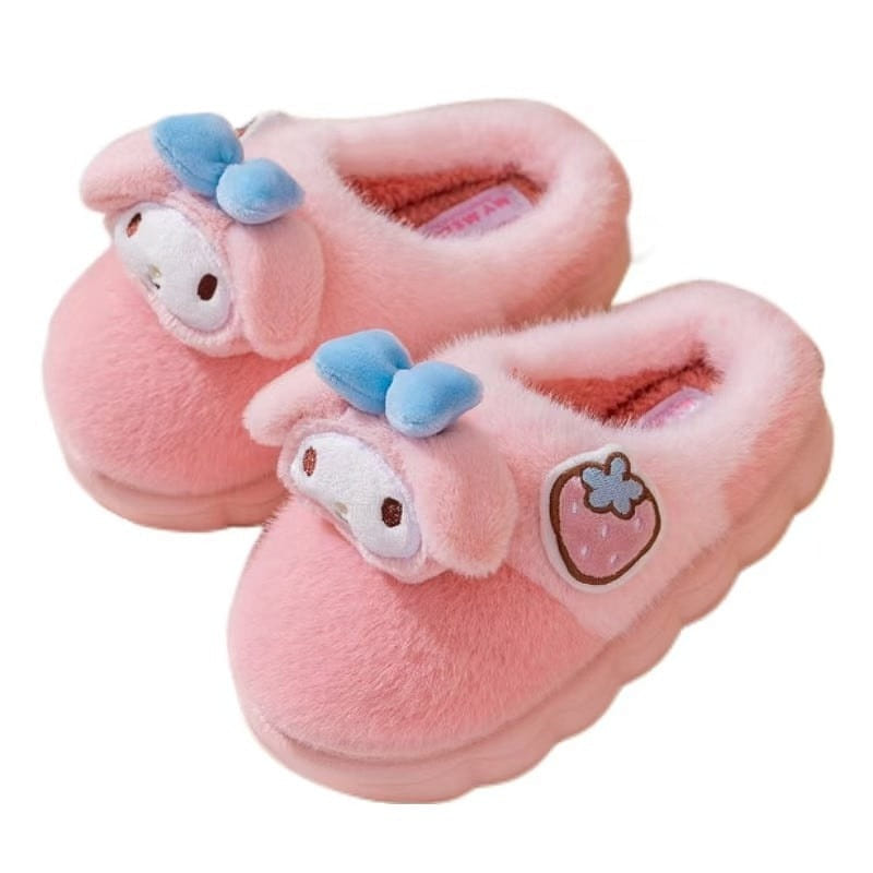 Sanrio Autumn/Winter Cotton Slippers Warm Children Adult -My Melody 38-39 1Pc 1 each