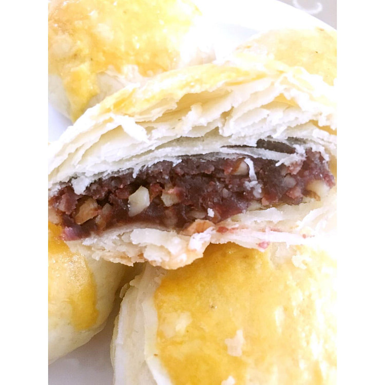 Y3 核桃豆沙酥皮月饼6个装