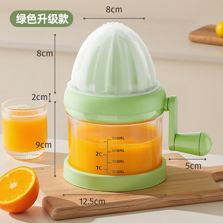新款小型手动家用水果压榨神器榨汁机 绿色 1 份