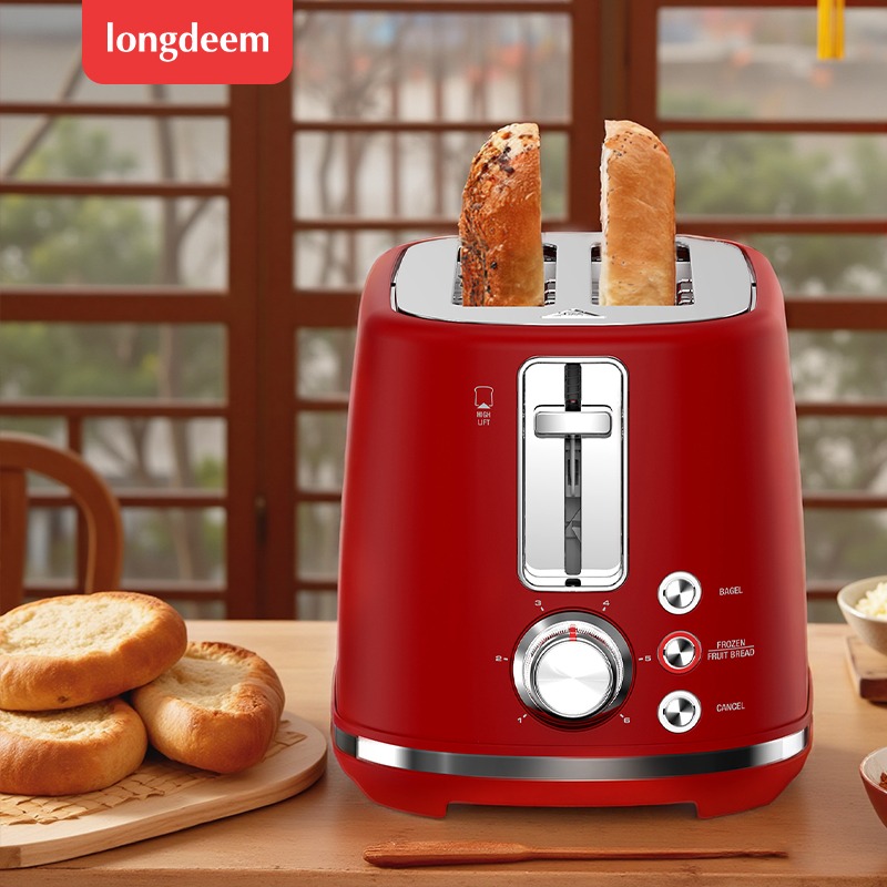 2 Slice Toaster, 6 toasting settings, Red 1 cái