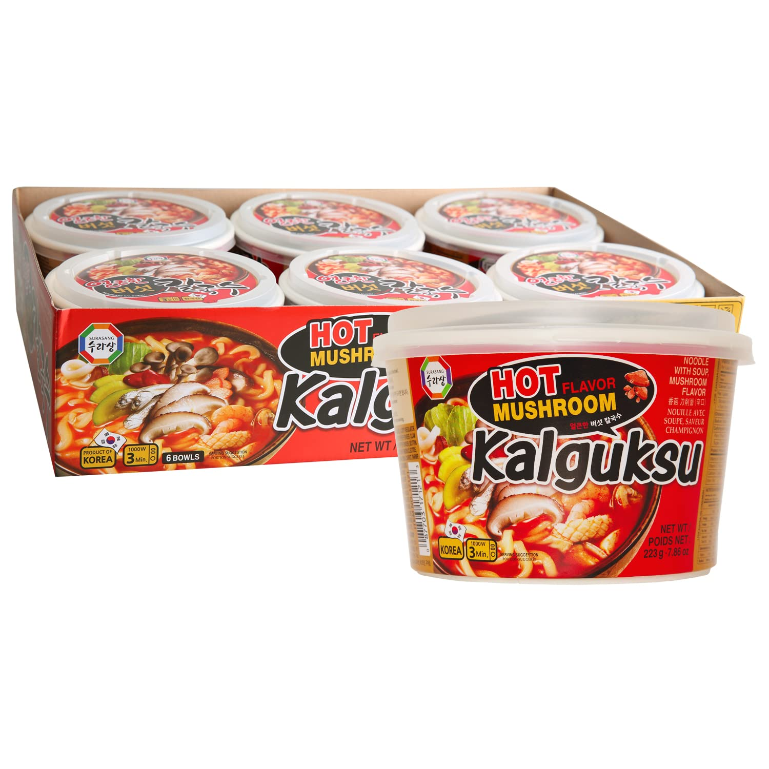 Surasang Spicy Mushroom Kalguksu pack of 6 1 each