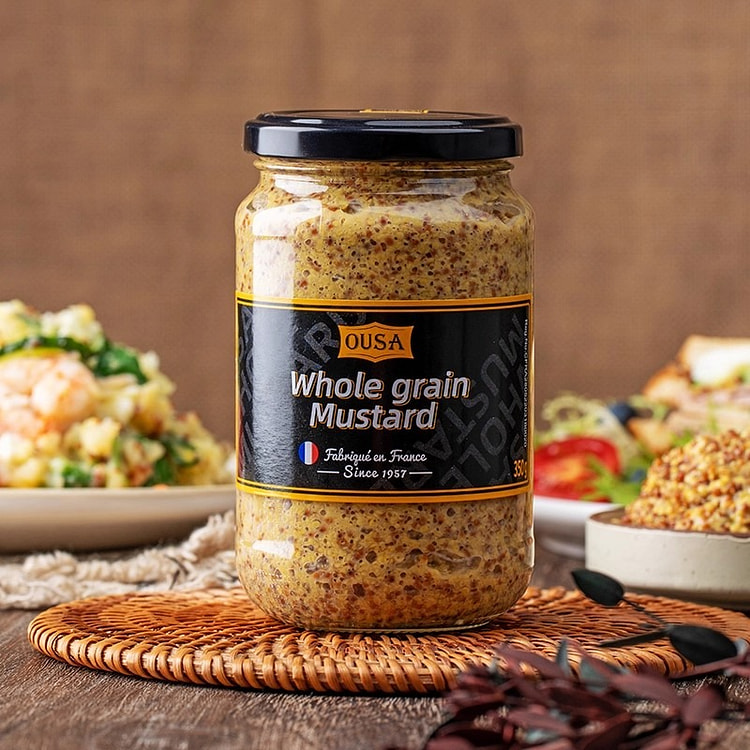 法国进口欧萨整粒芥末籽酱350g 350 克