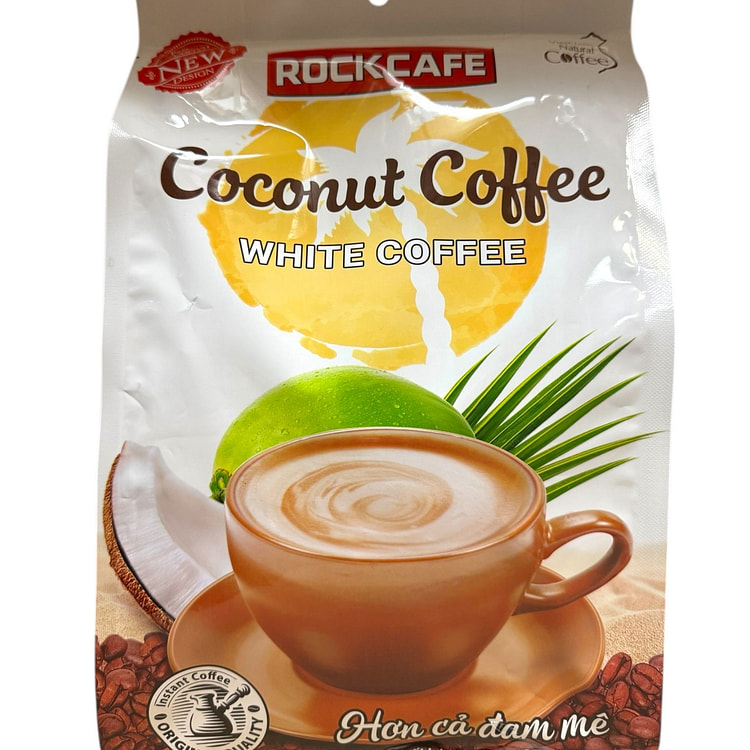 Rockcafe 椰子速溶白咖啡 20克