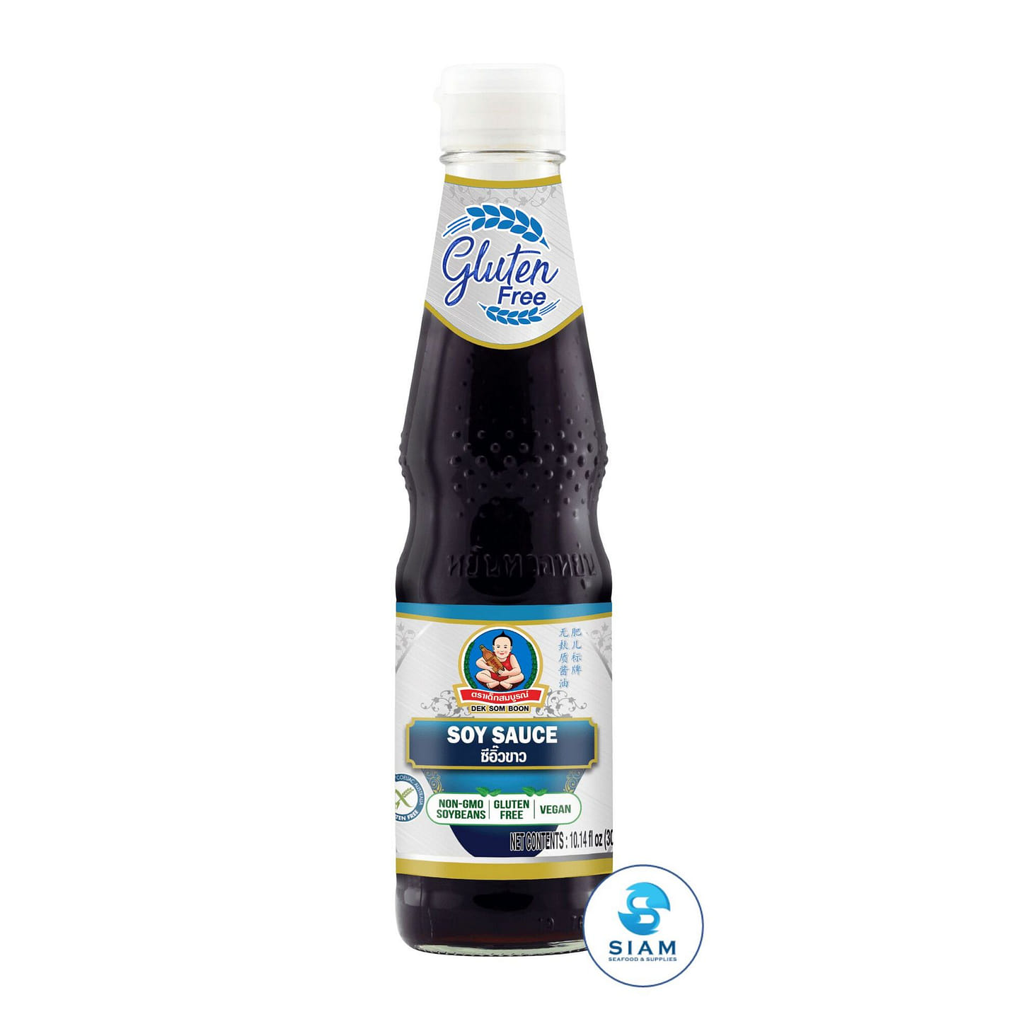 DEK SOM BOON Gluten Free Soy Sauce 300ml, Vegan 10.14 fl.oz