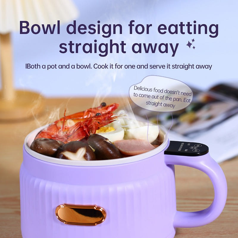 【 Good quality product 】 A multifunctional electric boiling pot in purple 1 each