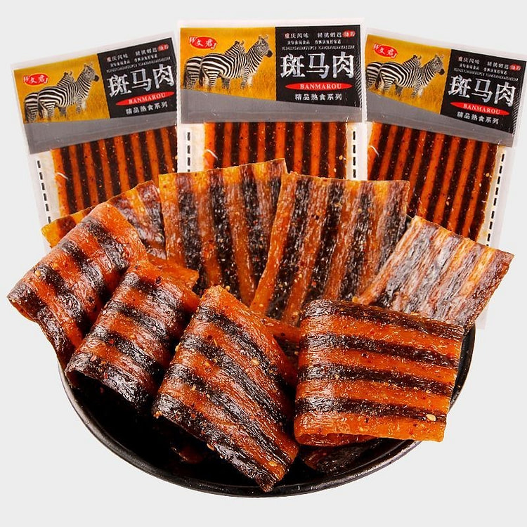 文君 斑马肉辣条8090怀旧经典麻辣片18g*3包 54 克