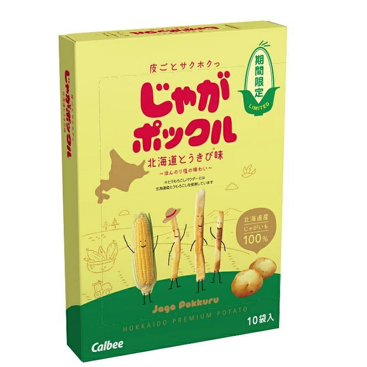 【日本直邮】卡乐比Calbee薯条三兄弟限定款玉米味薯条 10袋入