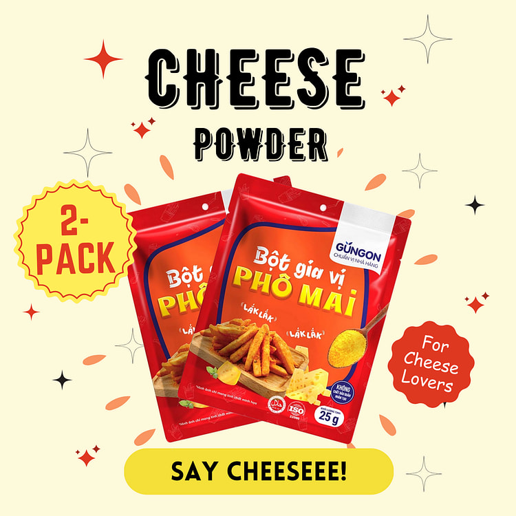 Gungon Cheese Seasoning Powder for French Fries, Popcorn Chicken 25g