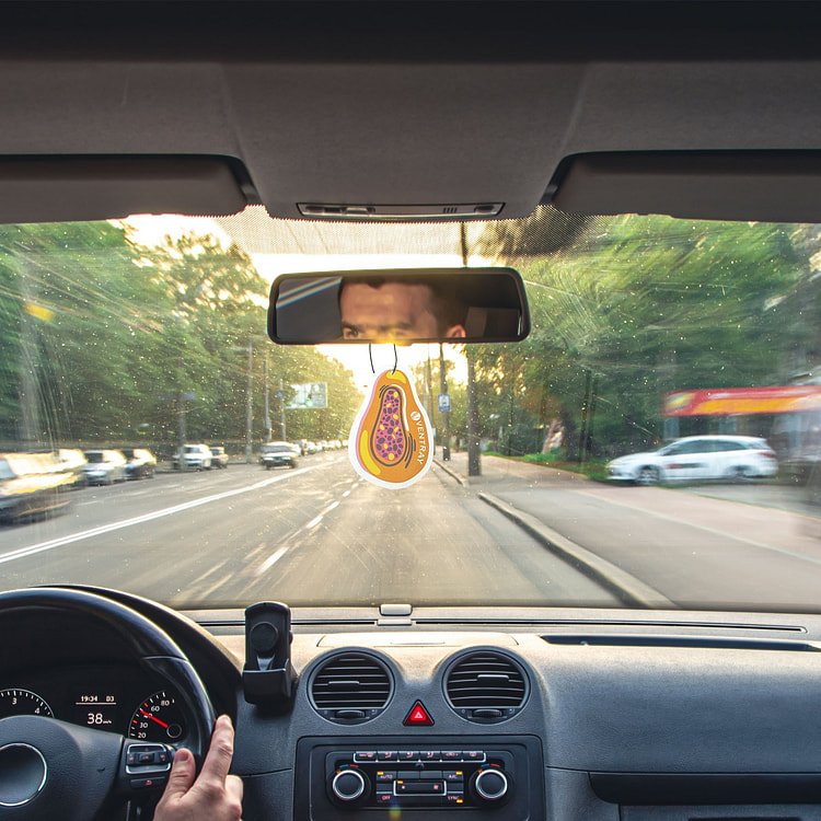 Ventray Car Ornament Hanging, Customized fragrance Car Freshies - Papaya