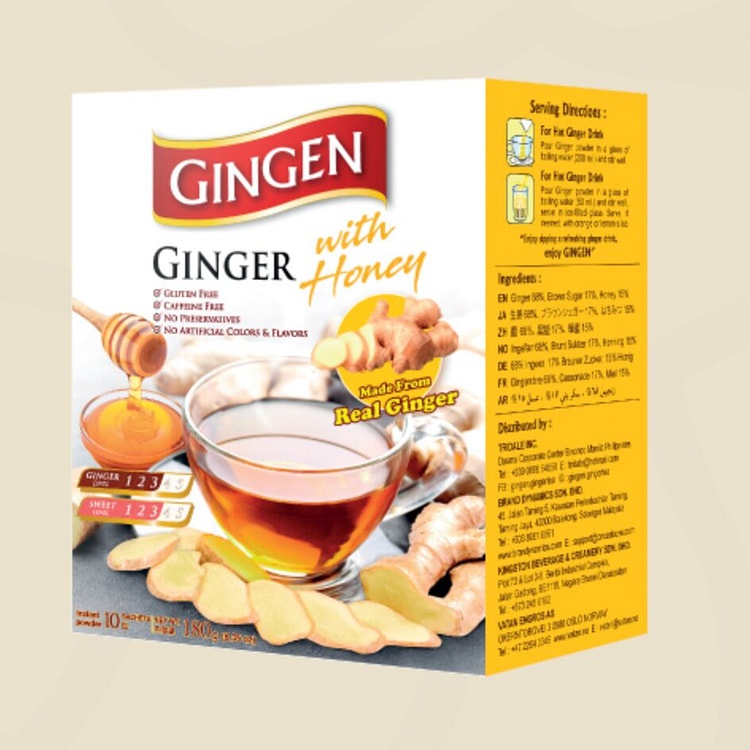 GINGEN沖泡式蜂蜜薑茶180g/18g*10包