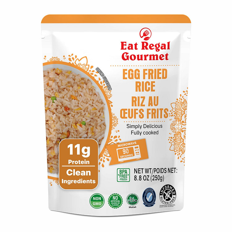 Eat Regal Ready to Eat Egg Fried Rice, Pack of 6 8.8 oz