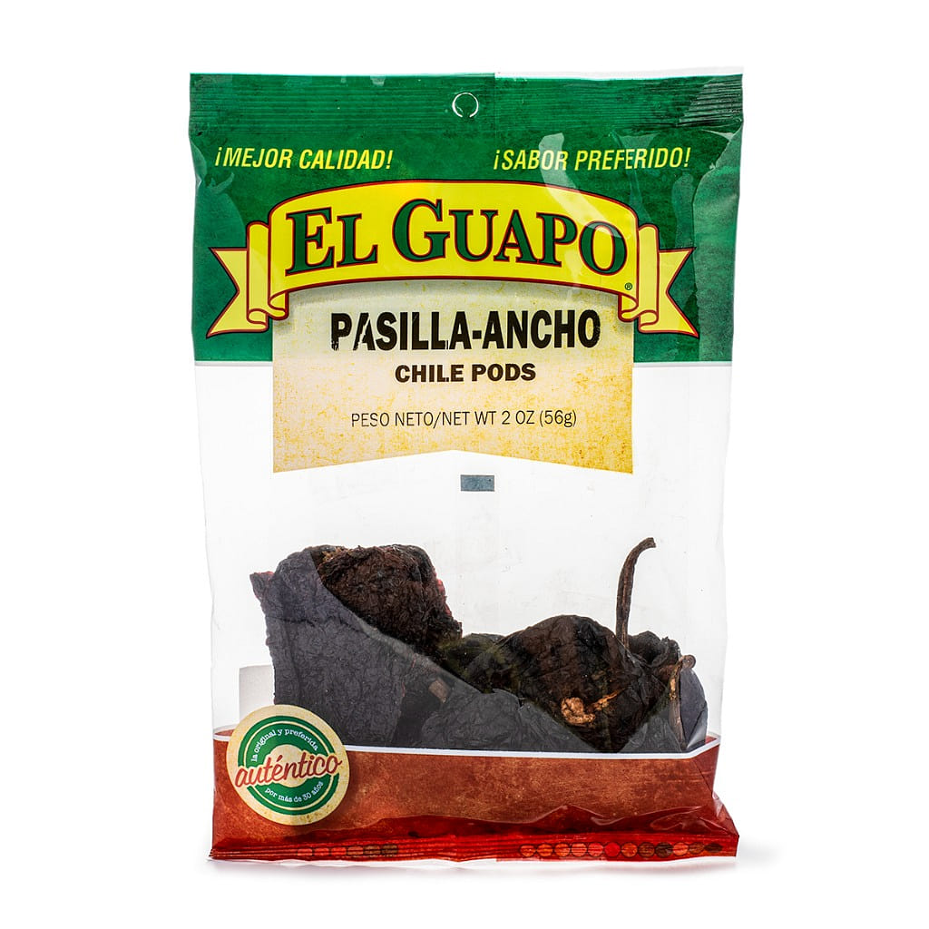 El Guapo Whole Pasilla Ancho Chile Pods 2 oz