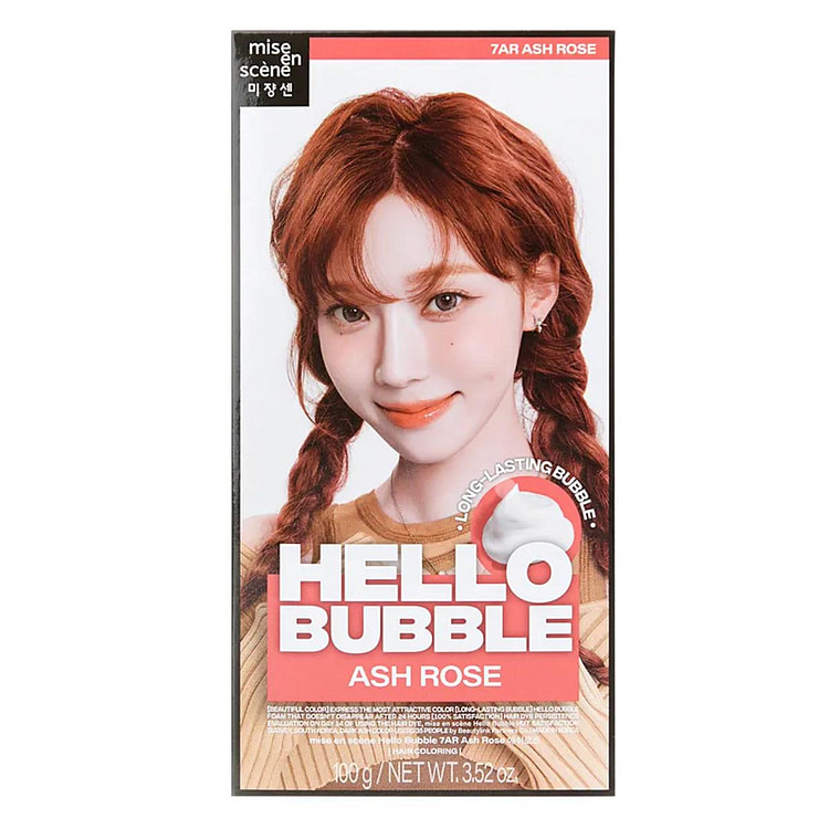 美源仙 Hello Bubble 7AR 烟玫瑰色 无氨配方，24小时持久色彩