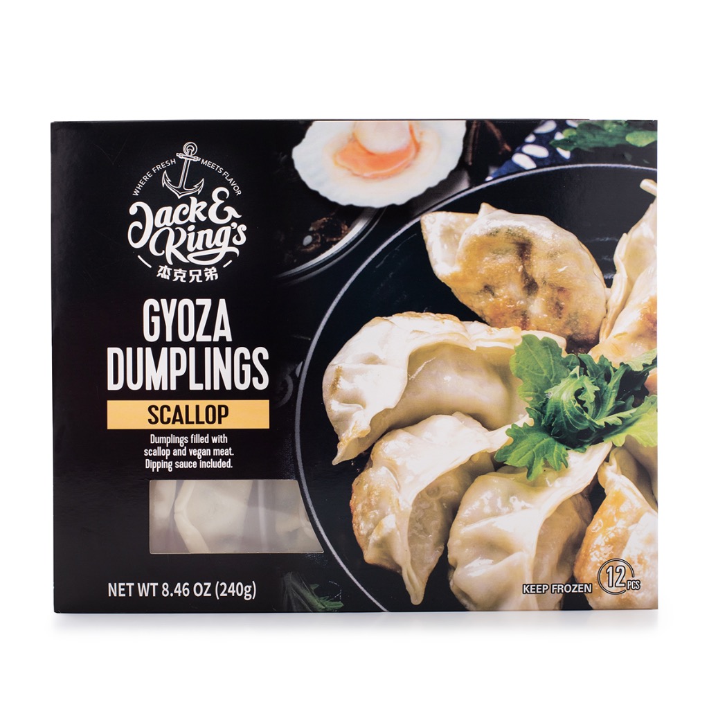 Jack & King's Scallop Gyoza Dumplings Frozen 12pcs Weee!