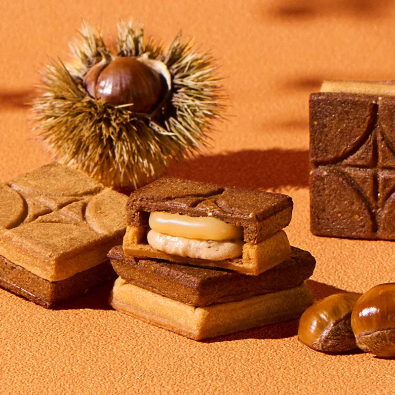 ★お店屋さん必見★ウィンドウイーグリップ 茶色 400枚(50枚入り×8セット) PRESS BUTTER SAND バターサンド〈栗〉5個入 - Weee!