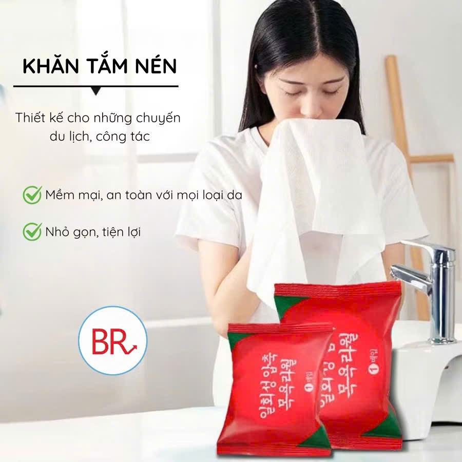 Travel Compressed Bath Towel Tablet 1 g