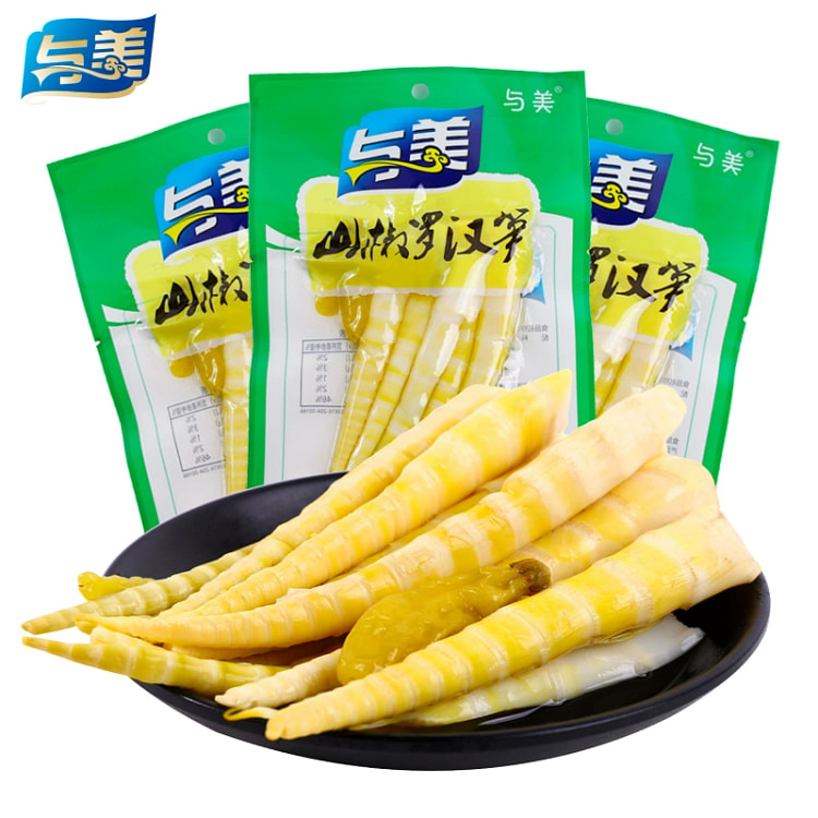 With pickled pepper, bamboo shoots, mountain peppers, Luohan bamboo shoots,