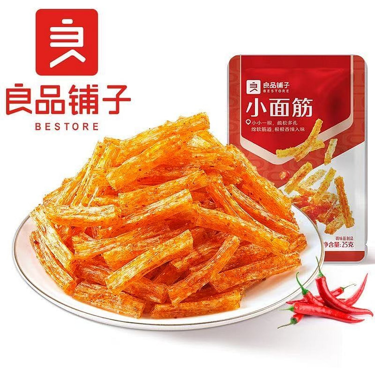 良品铺子香辣小面筋独立小包装网红辣条辣片麻辣小零食 300 克
