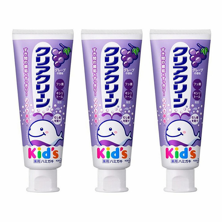 KAO Clear Clean Kids Toothpaste (Pack of 3)-Grape 210 g