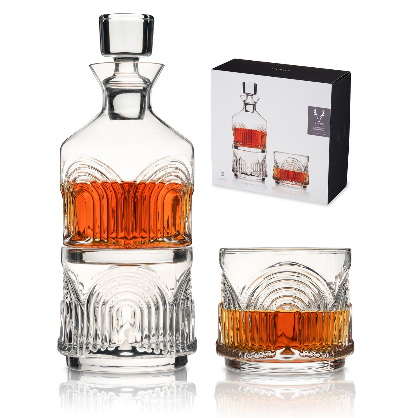 Beau Stacking Decanter Set by Viski 3 each