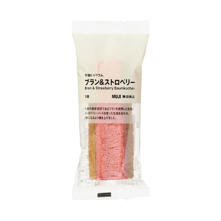Bánh quy Baumkuchen Irregular vị cám và dâu tây MUJI (1 miếng) 1 phần